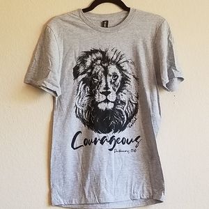 Grey Courageous Lion T-shirt